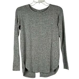 Aerie Just Add Leggings Gray Long Sleeve Open Back Sweater XS